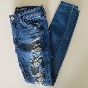 Super stretch ripped jeggings